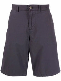 Knee-Length Navy Blue Chino Shorts