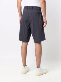 Knee-Length Navy Blue Chino Shorts