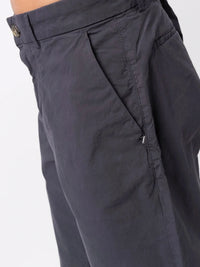 Knee-Length Navy Blue Chino Shorts