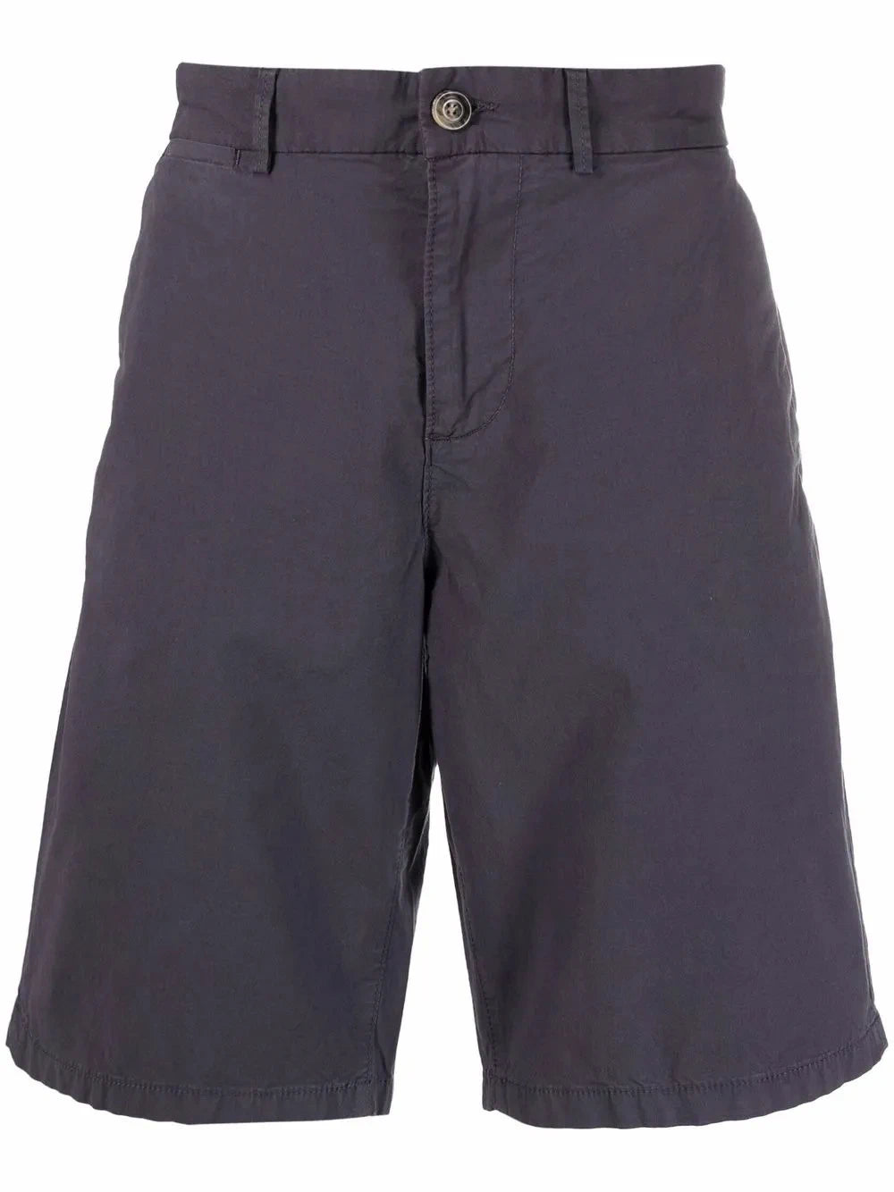 Knee-Length Navy Blue Chino Shorts