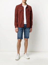 Regular Fit Blue Denim Shorts