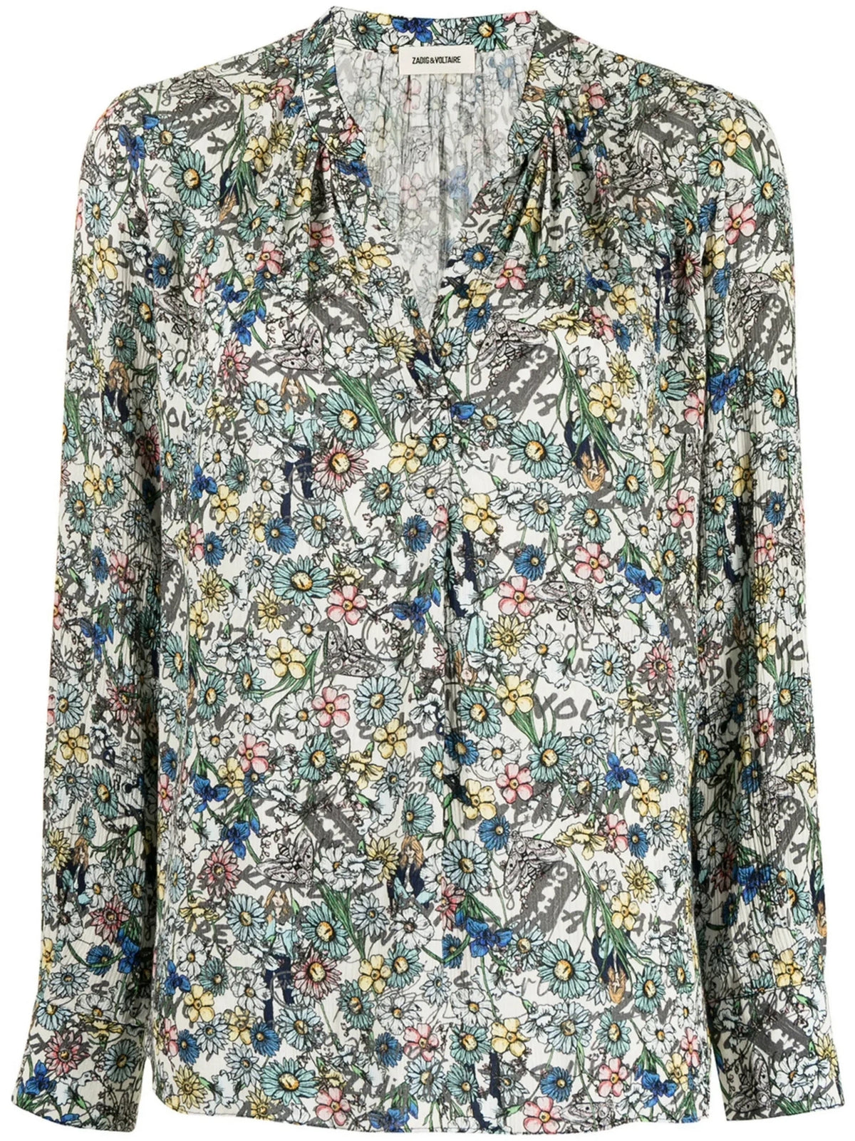 Crinkled Floral Judo Blouse