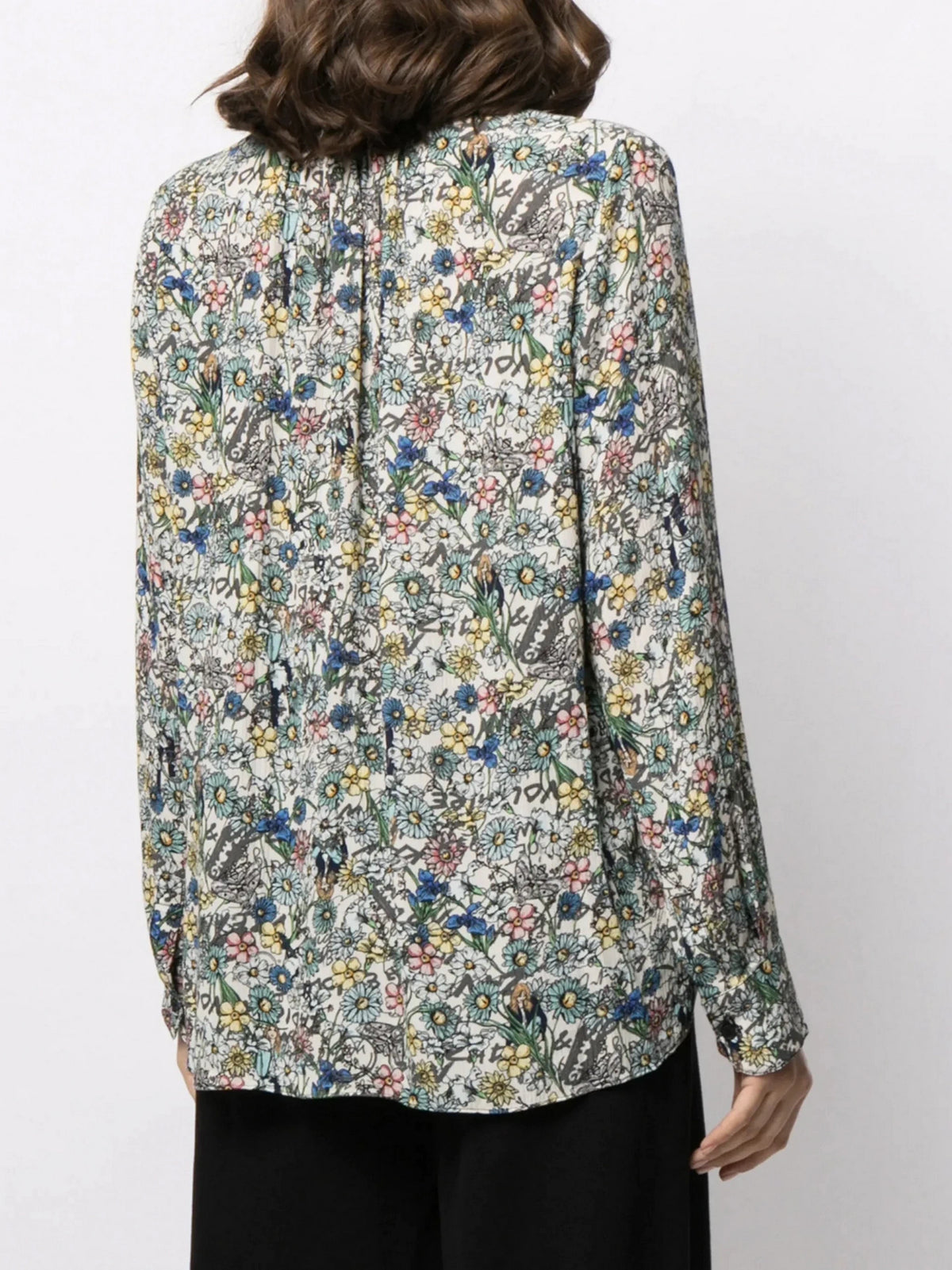 Crinkled Floral Judo Blouse
