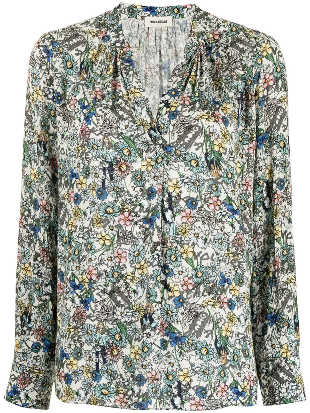 Crinkled Floral Judo Blouse