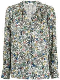 Crinkled Floral Judo Blouse