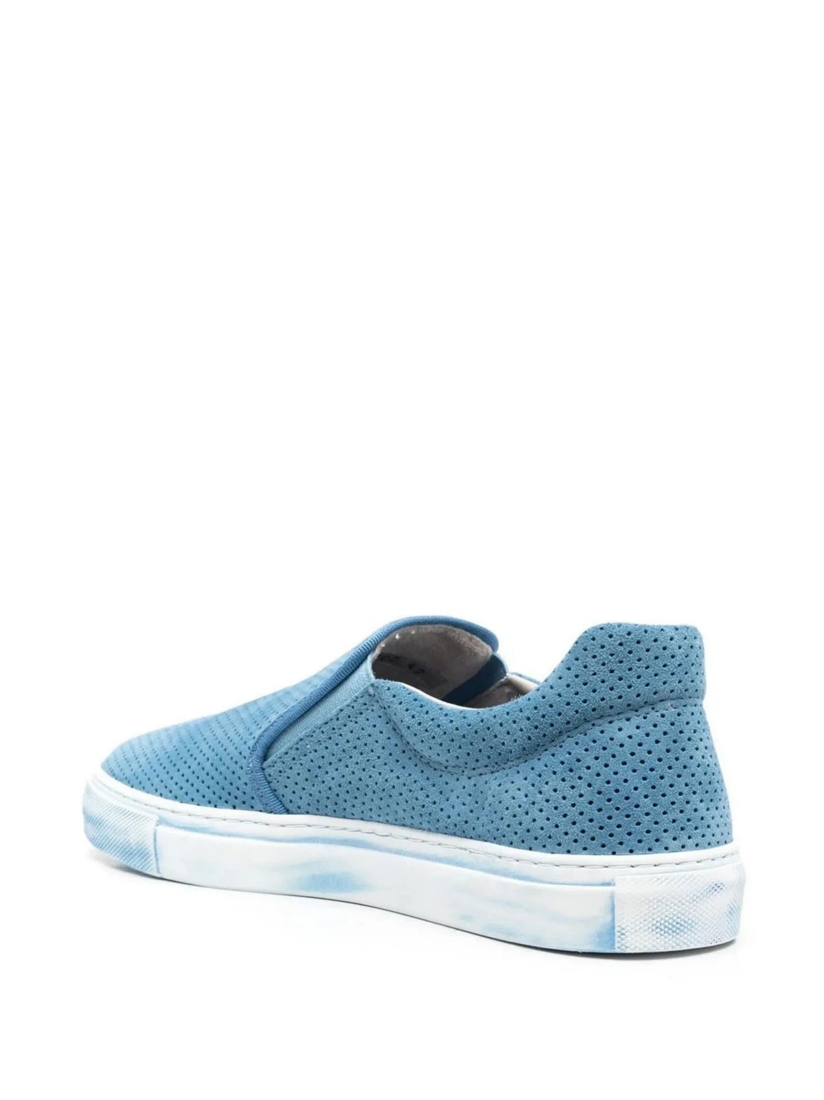 Perforated Slip-On Blue Sneakers