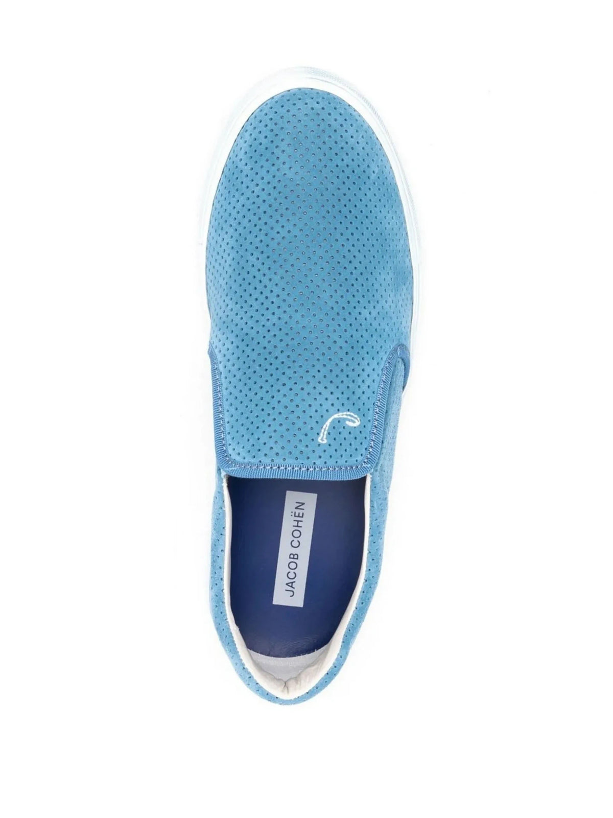 Perforated Slip-On Blue Sneakers