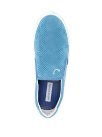 Perforated Slip-On Blue Sneakers