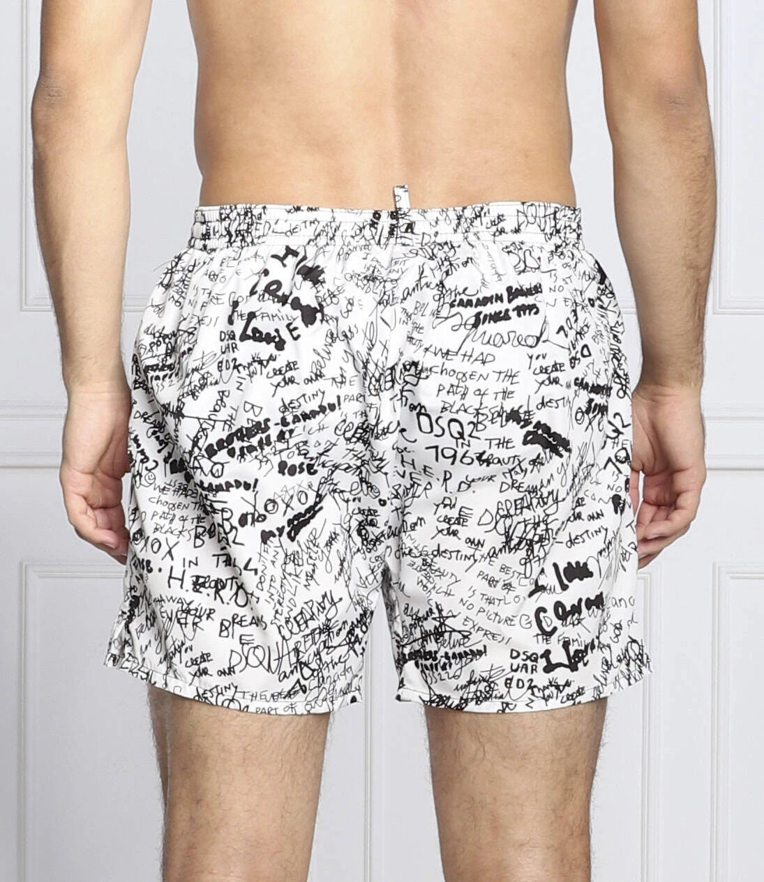 Regular Fit White Swimming Shorts