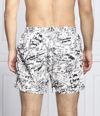 Regular Fit White Swimming Shorts