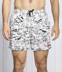 Regular Fit White Swimming Shorts