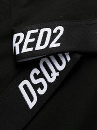 Logo-Print Black Round Neck T-Shirt