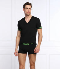 Slim Fit Black V-Neck T-Shirt