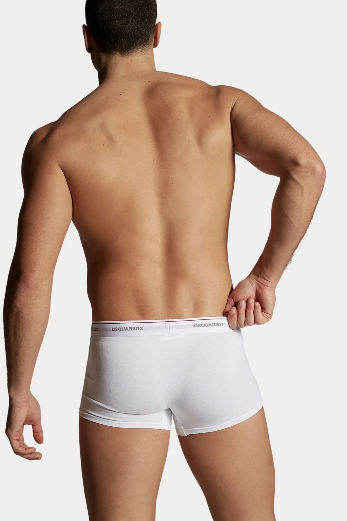 Fitted White Boxer Trunk