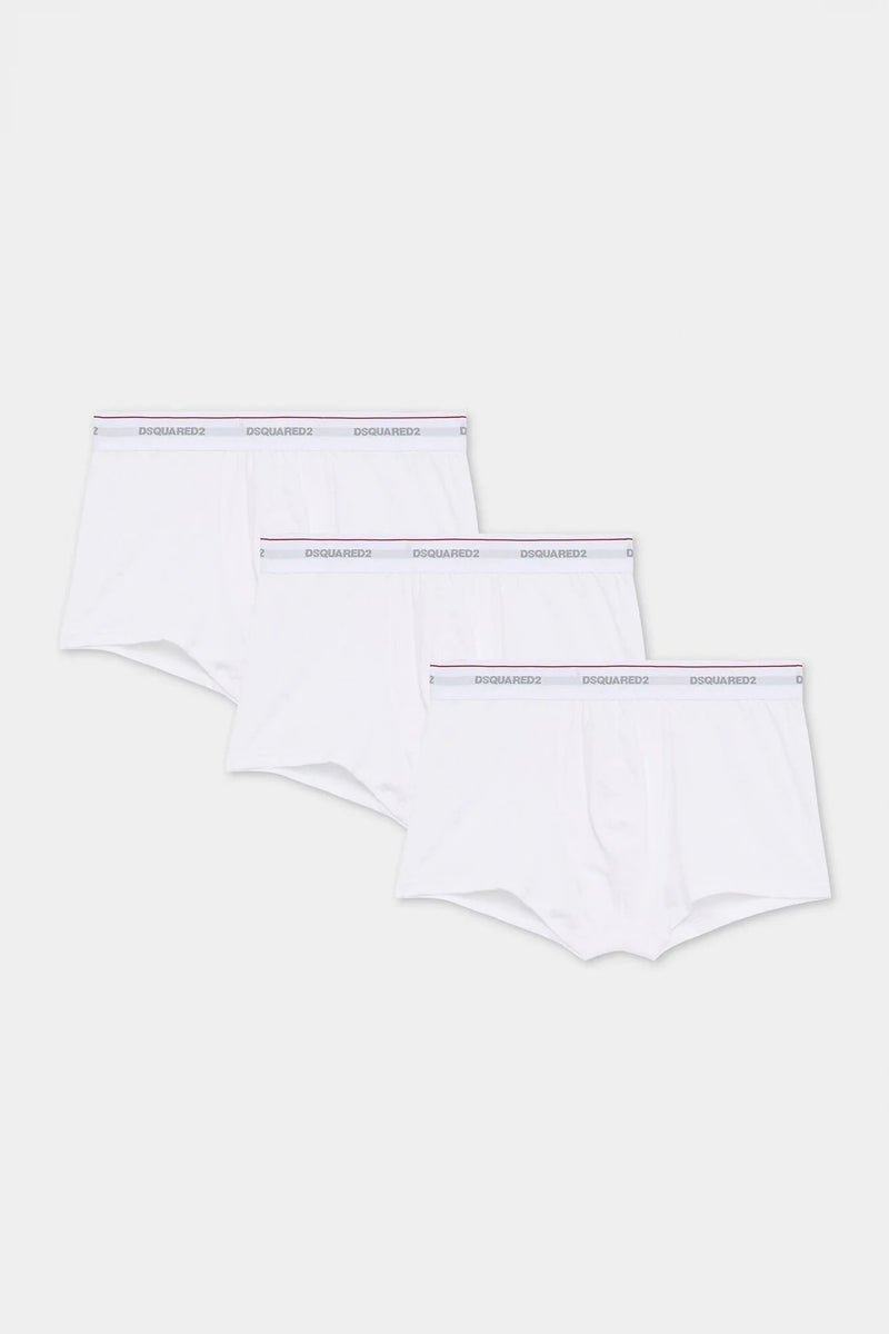 Fitted White Boxer Trunk