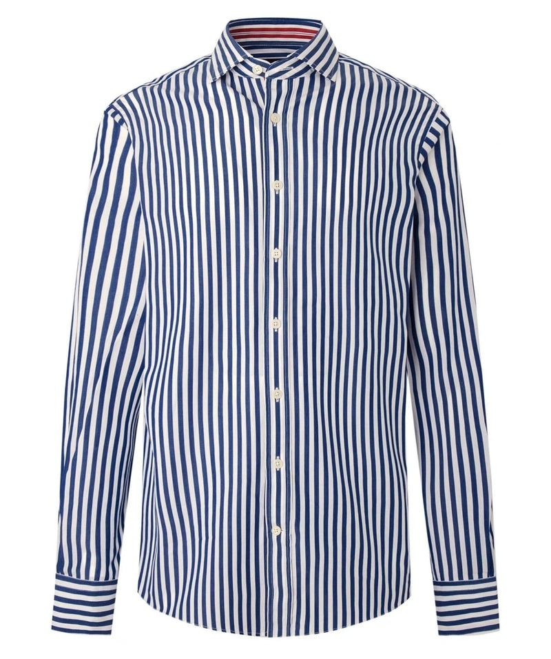 Bold Stripe White/Blue Shirt