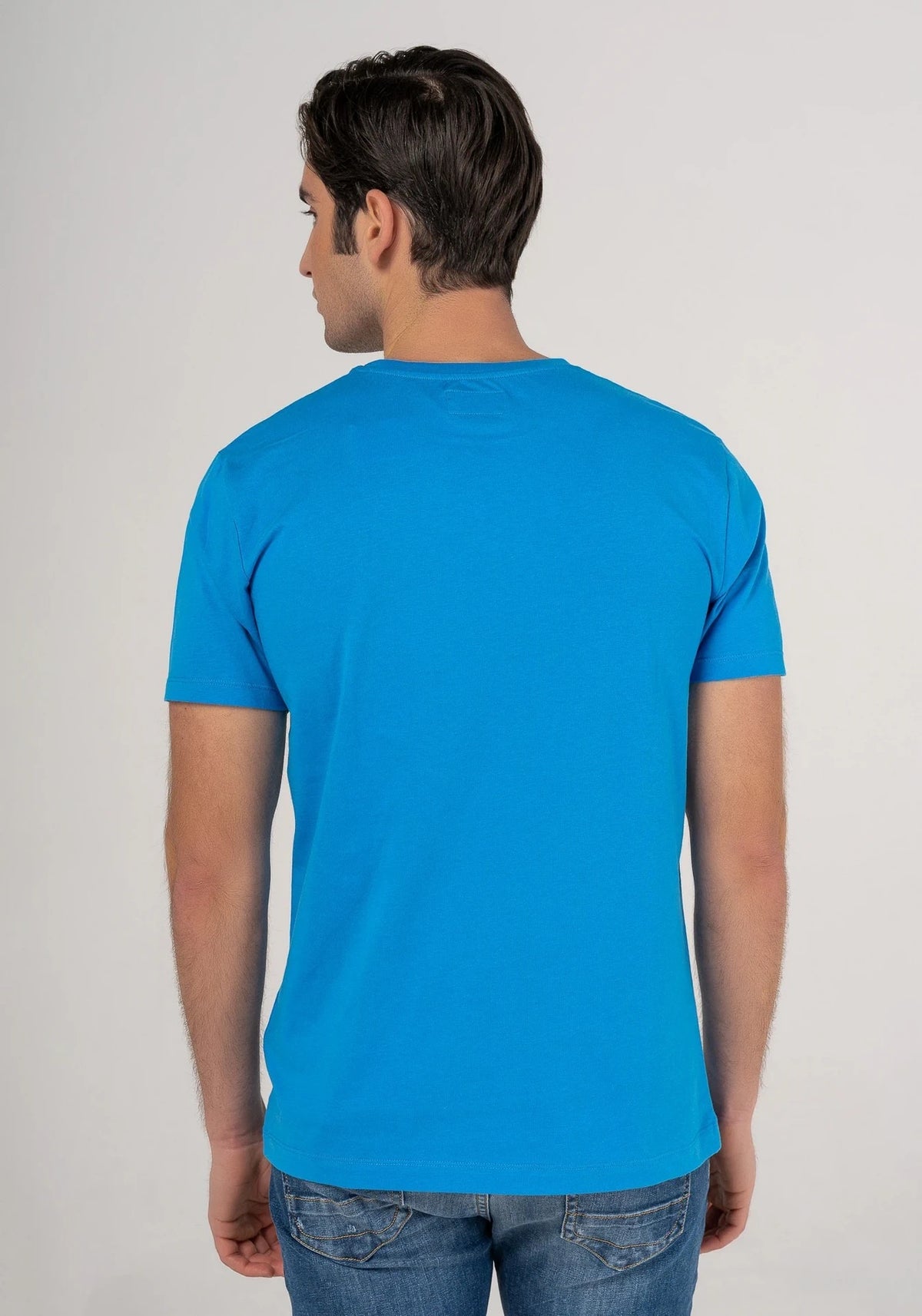 Citrus Print Blue Tee