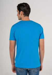 Citrus Print Blue Tee