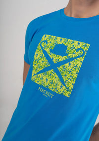 Citrus Print Blue Tee