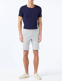 Chambray Stripe Blue Shorts