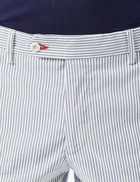 Chambray Stripe Blue Shorts