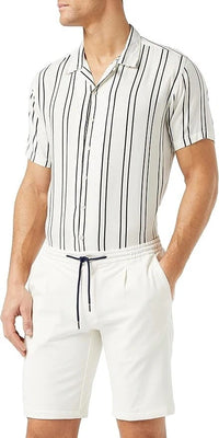 Knit Drawstring White Shorts