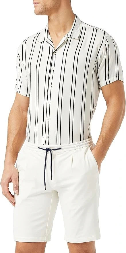 Knit Drawstring White Shorts