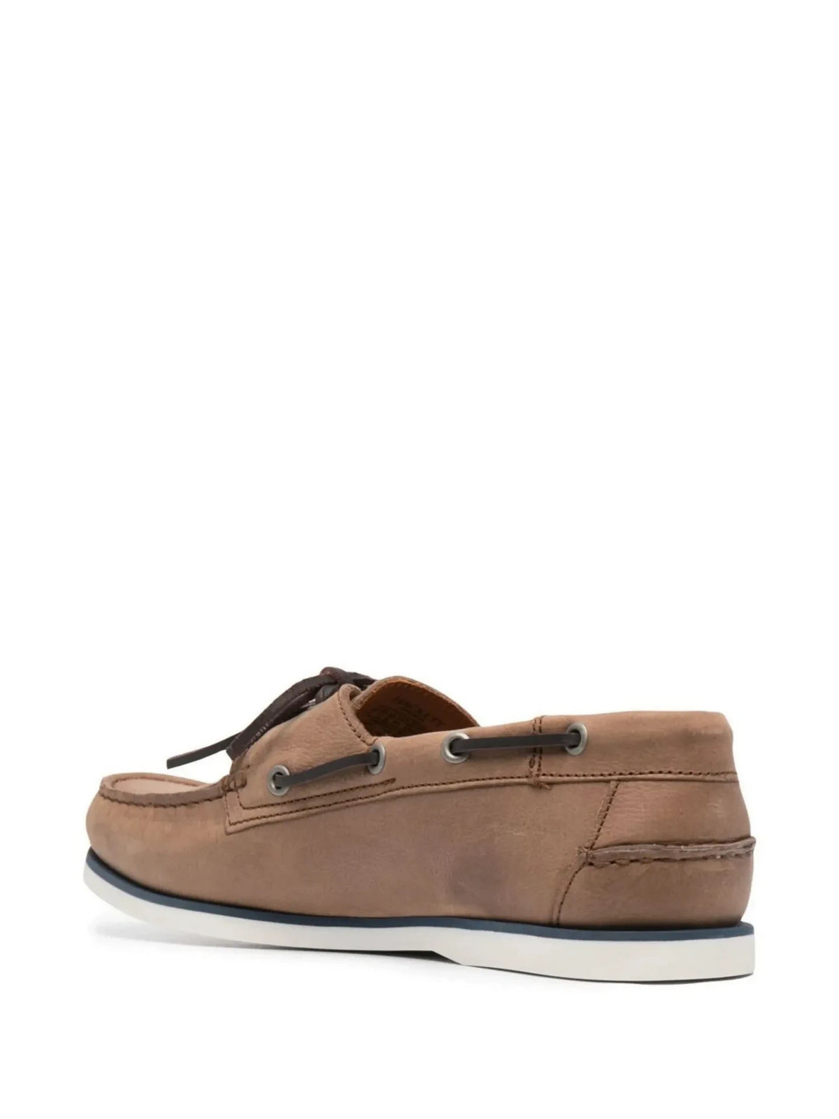 Contrast Sole Brown Boat Shoes