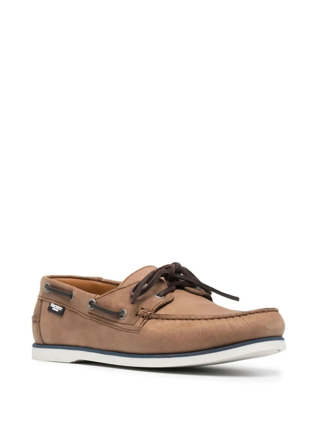 Contrast Sole Brown Boat Shoes