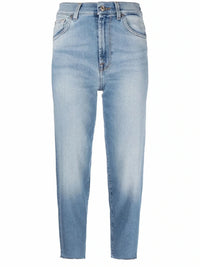 High-Rise Bleach Blue Jeans