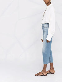 High-Rise Bleach Blue Jeans