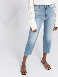 High-Rise Bleach Blue Jeans