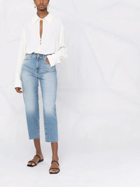 High-Rise Bleach Blue Jeans