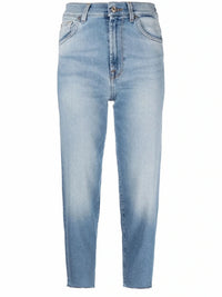 High-Rise Bleach Blue Jeans