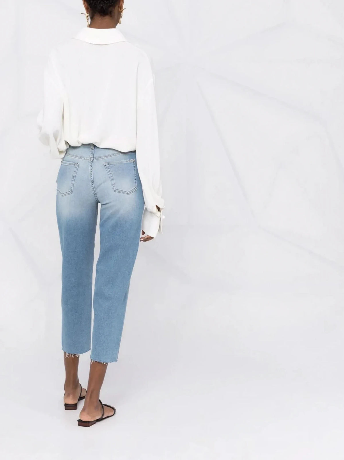 High-Rise Bleach Blue Jeans