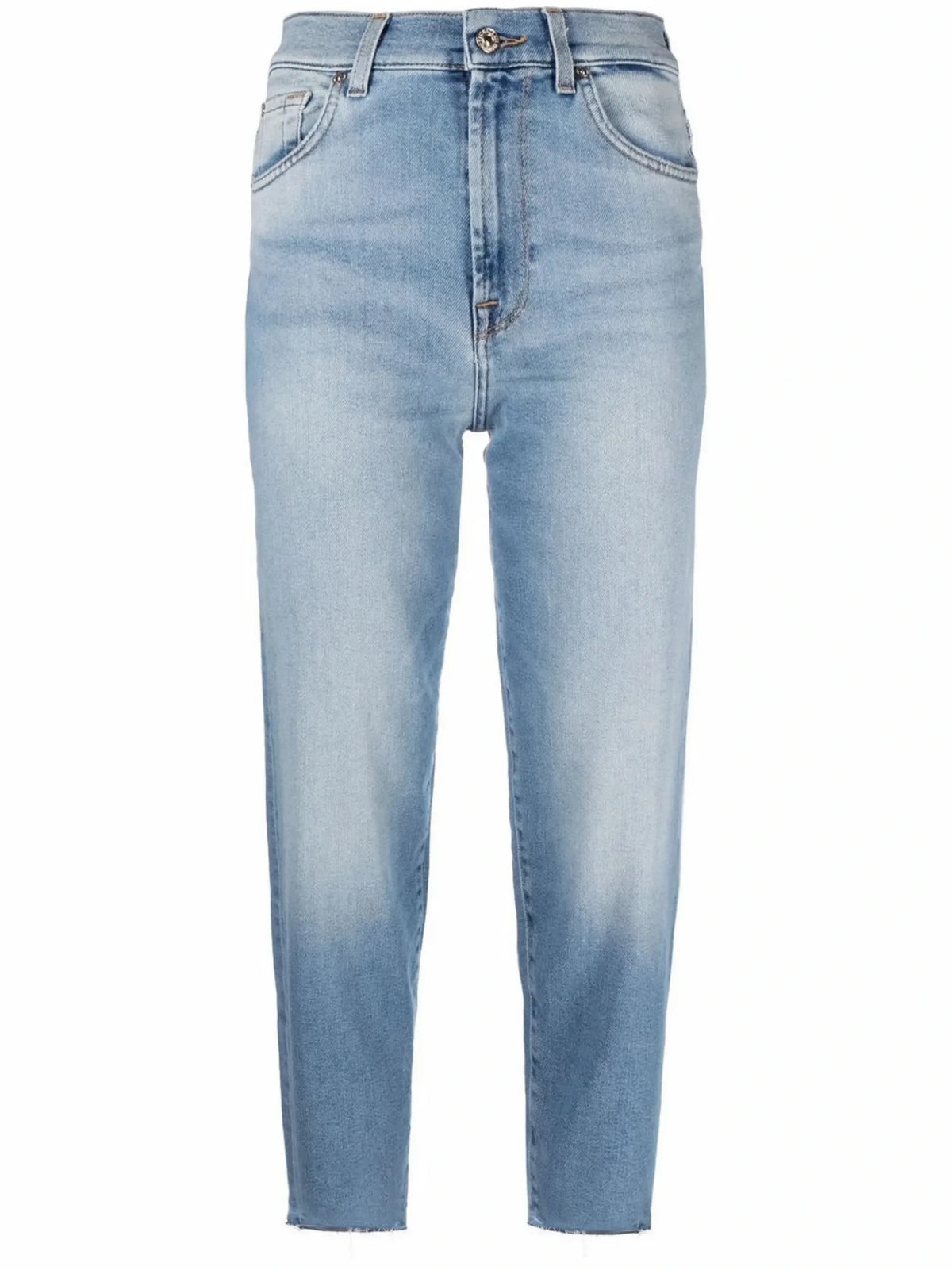 High-Rise Bleach Blue Jeans