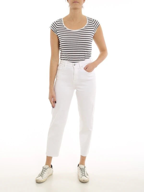 High-Waisted Malia White Jeans
