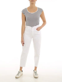 High-Waisted Malia White Jeans