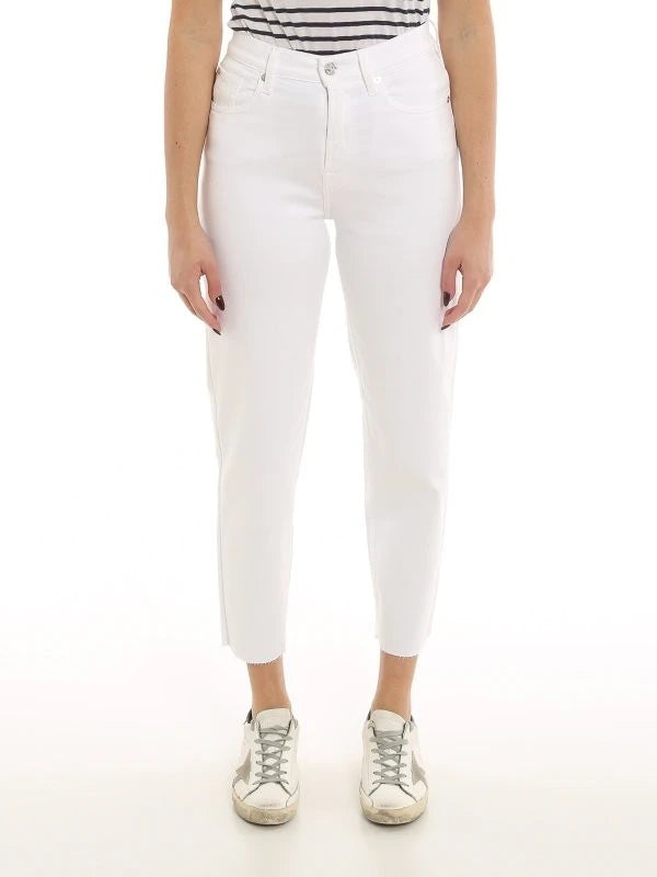 High-Waisted Malia White Jeans