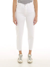 High-Waisted Malia White Jeans