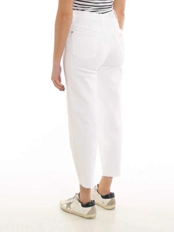 High-Waisted Malia White Jeans
