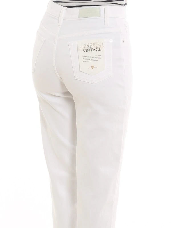 High-Waisted Malia White Jeans