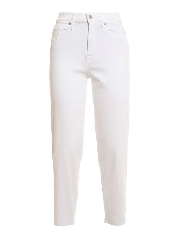 High-Waisted Malia White Jeans