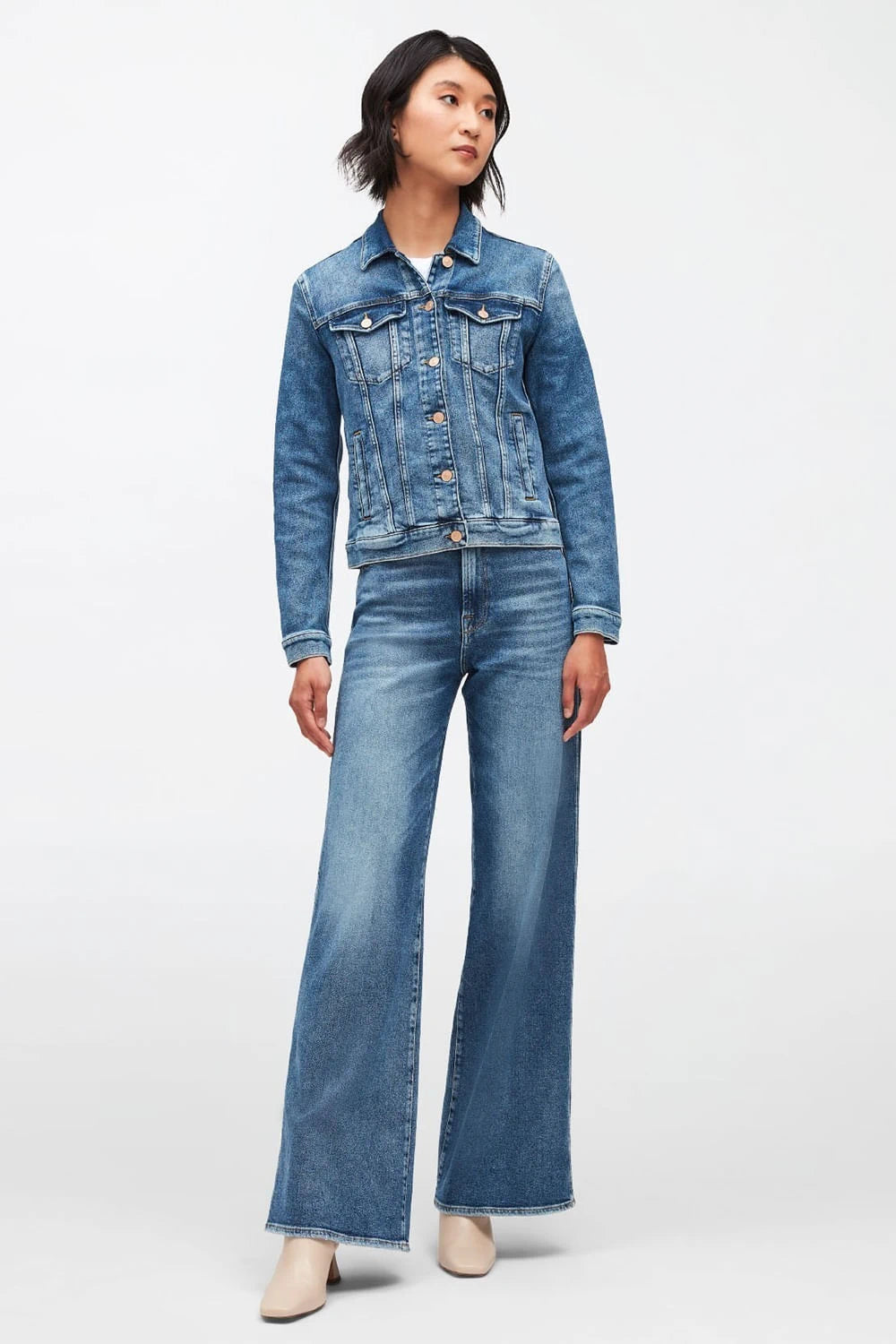 Modern Trucker Blue Jacket