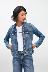 Modern Trucker Blue Jacket
