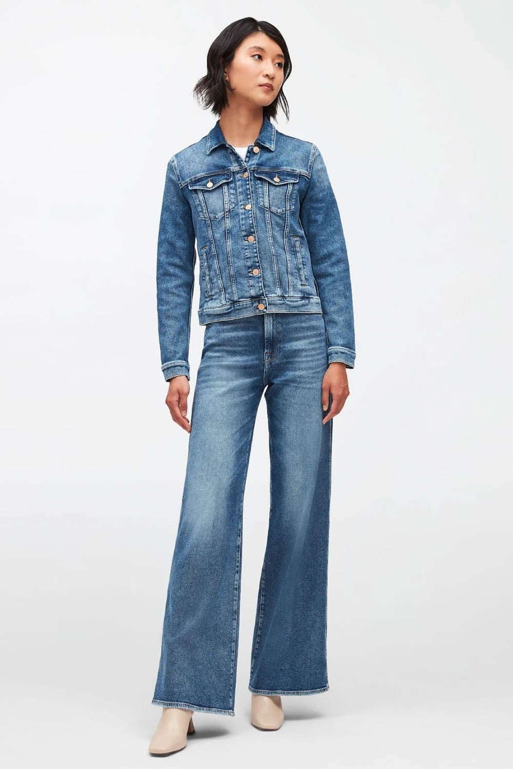 Modern Trucker Blue Jacket