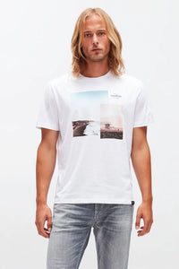 Graphic Tee Beach White Shirt
