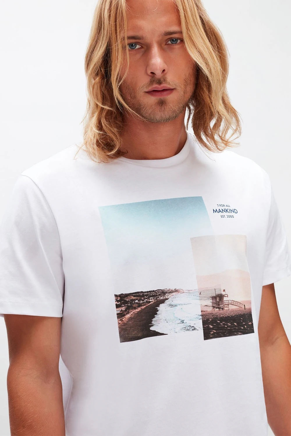 Graphic Tee Beach White Shirt