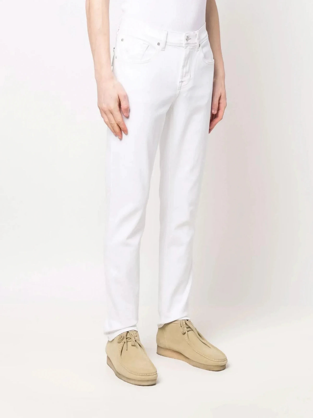 Slimmy Tapered White Jeans