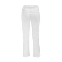 Logan Stovepipe White Jeans